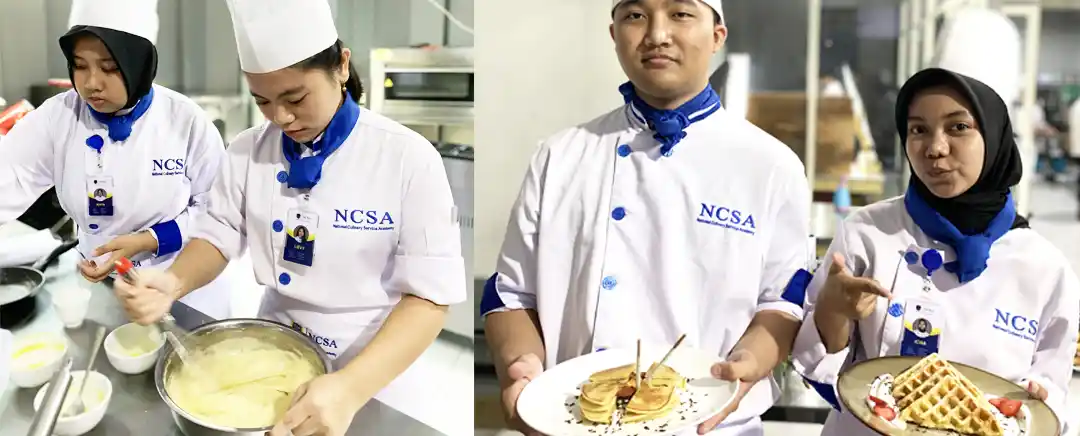 calon patisier membuat waffle