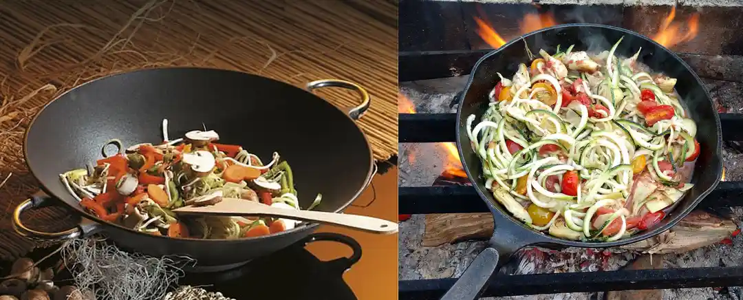 contoh gambar wok dan saute pan