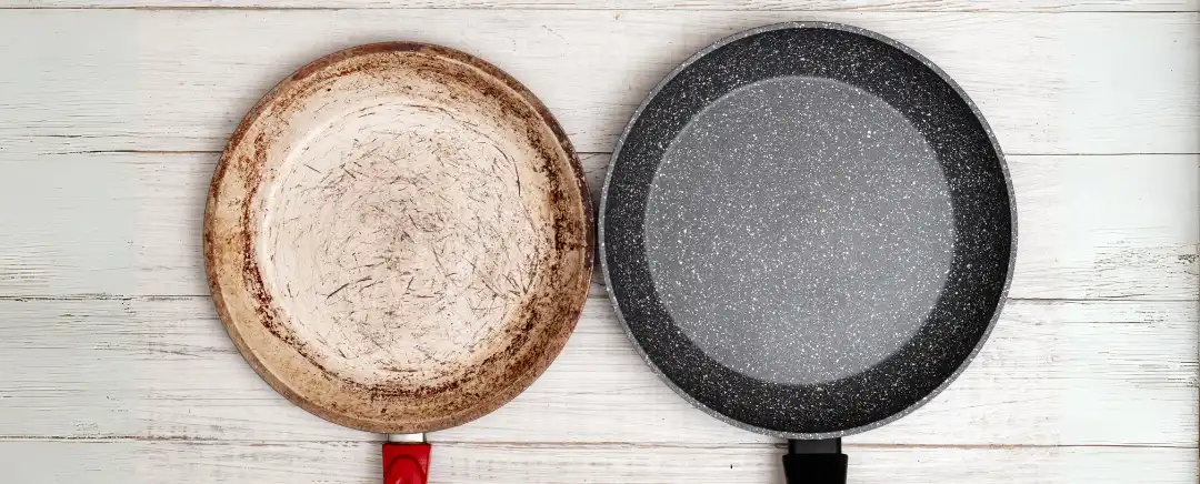 (Ilustrasi Teflon yang mengelupas, Suumber: Canva Premium)