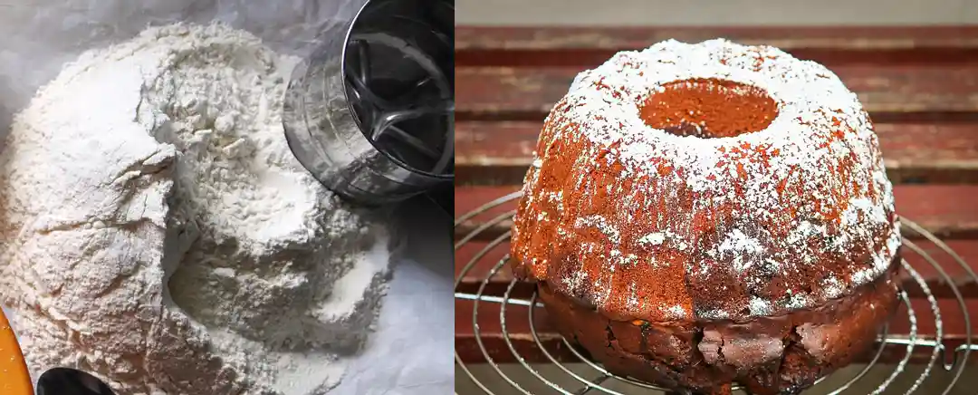 tepung dan kue bolu
