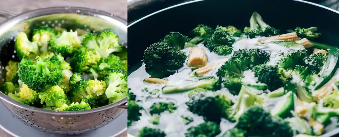 blanching brokoli