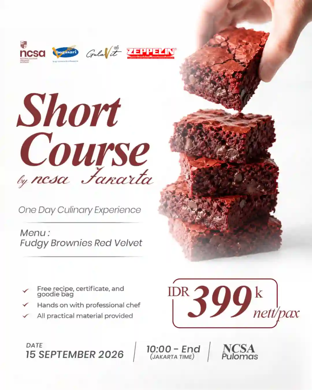 short course fudgy brownies