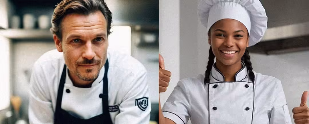 chef perempuan dan laki laki