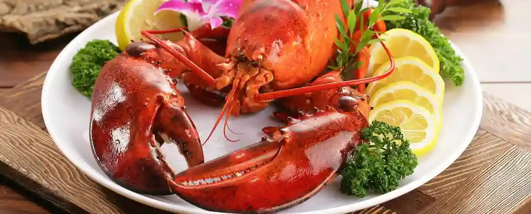 lobster di atas piring